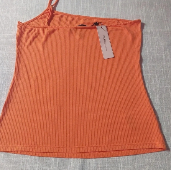 BCBGeneration women's Ribbed knit one choulder top M - Picture 6 of 9